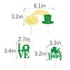 Sleyberoy St. Patrick's Day Cake Toppers-Green Clover Deisgn Birthday Cake Decoration Supplies (cup) view 2