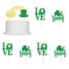 Sleyberoy St. Patrick's Day Cake Toppers-Green Clover Deisgn Birthday Cake Decoration Supplies (cup) view 3