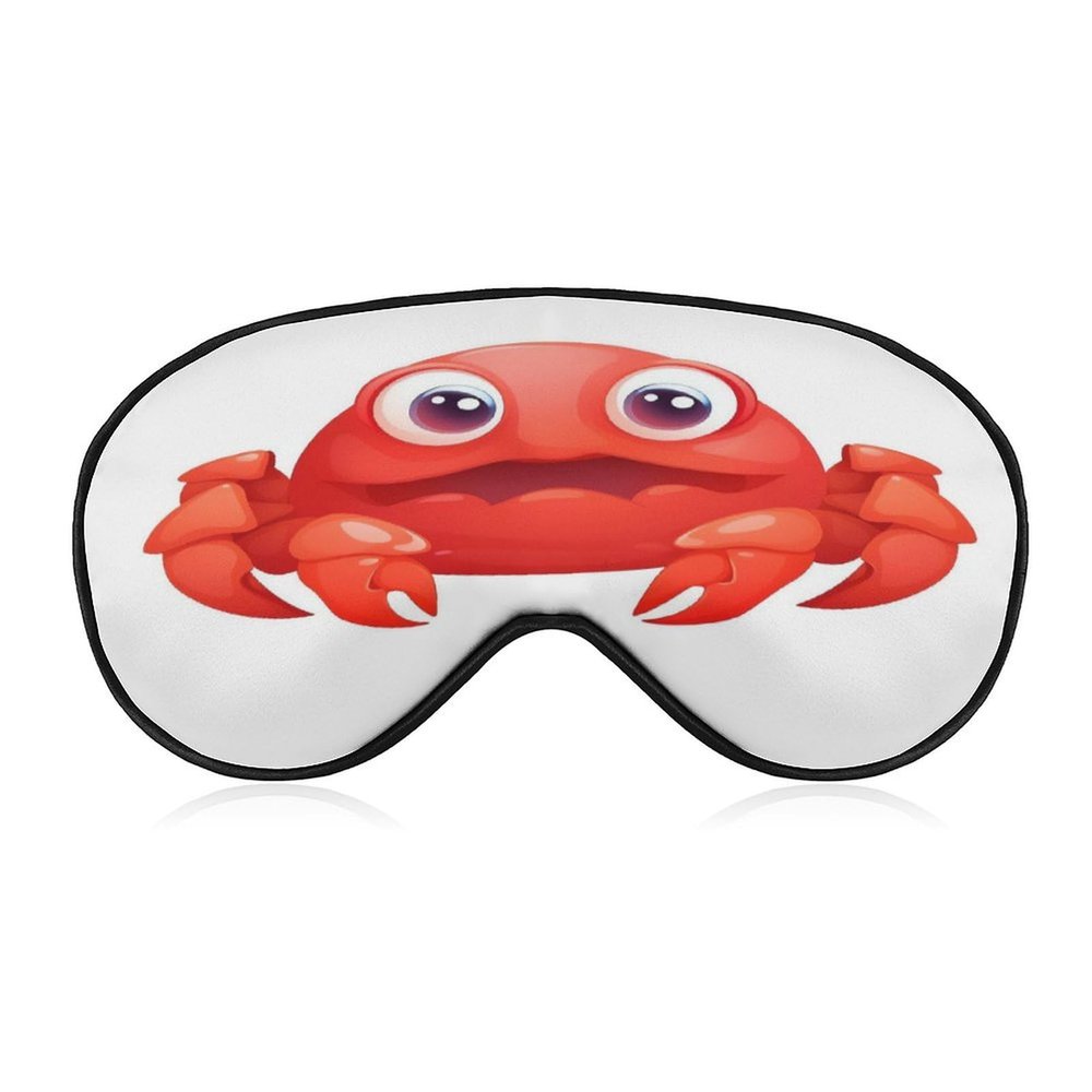 Cute Red Crab Sleep Mask Eye Masks for Sleep Sleeping Mask Sleep Masks for Women Men Sleep Mask Blackout Adjustable Sleep Mask Travel Eye Mask Side Sleeper Eye Mask