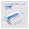KHOGSBPSW Manual Toothbrush Interdental Silicone Brushes Dental Toothpicks Brush Between Teeth with Thread Oral Cleaning Tools Toothbrush(200pcs Green) view 4