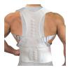 Back Brace Support Belt Magnetic Posture Corrector Full Back Lumbar Support Belt For Lower Upper Back Pain Relief(White,XX-Large) view 3