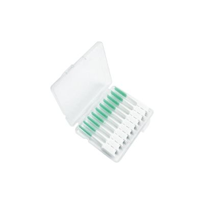 KHOGSBPSW Manual Toothbrush 40pcs Interdental Silicone Brushes Toothpicks Brush Between Teeth Silicone Toothpicks with Thread Cleaning Tools Toothbrush(Green)