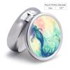 Beautiful Mermaid Tail Pill Box Cute Round Pill Box 3 Compartment Decorative Pocket Purse Portable Mini Travel Medicine Tablet Vitamin Fish Oil Holder Organizer Pill Case view 2