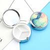Beautiful Mermaid Tail Pill Box Cute Round Pill Box 3 Compartment Decorative Pocket Purse Portable Mini Travel Medicine Tablet Vitamin Fish Oil Holder Organizer Pill Case view 3