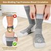 Nolunt Diabetic Socks for Men,6 Pairs Non Binding Crew Diabetic Neuropathy Socks for Men 9-12 10-13 13-15(White+Grey+Black+Beige+Deep Grey+Dark Grey-Large) view 3