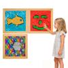 3 Packs Wall-Mounted Sequin Sensory Wall Frame, 13''x13'' Reversible Sequin Sensory Panel with Solid Wood Frame, Early Learning & Development, Ideal for Sensory Rooms, Therapy, Education, and Home Use view 1