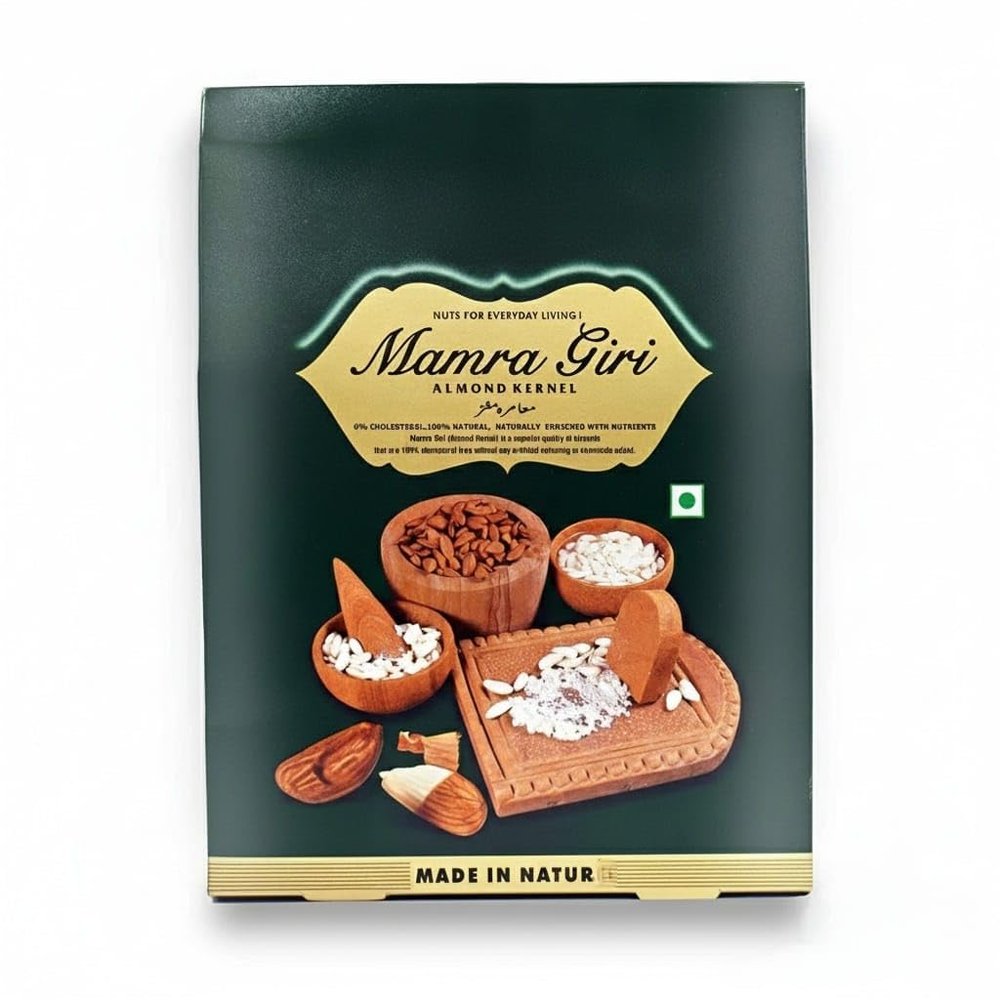 Afghani Almond Giri (Mamra Badam) Grade - Big Size Pouch of 250 g | Organic, Raw & Natural | High-Protein Healthy Snacks Dry Fruits