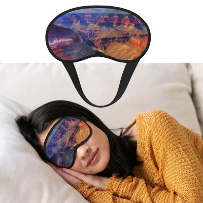 Soft Sleep Mask Comfortable Blackout Eye Mask with Adjustable Strap Beauty Grand Canyon Eye Shade Cover for Women Men Deep Rest Travel Work Home