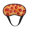 Soft Sleep Mask Comfortable Blackout Eye Mask with Adjustable Strap 3D Pizza Pepperoni Eye Shade Cover for Women Men Deep Rest Travel Work Home view 2