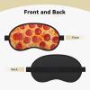 Soft Sleep Mask Comfortable Blackout Eye Mask with Adjustable Strap 3D Pizza Pepperoni Eye Shade Cover for Women Men Deep Rest Travel Work Home view 3