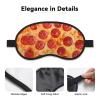 Soft Sleep Mask Comfortable Blackout Eye Mask with Adjustable Strap 3D Pizza Pepperoni Eye Shade Cover for Women Men Deep Rest Travel Work Home view 4
