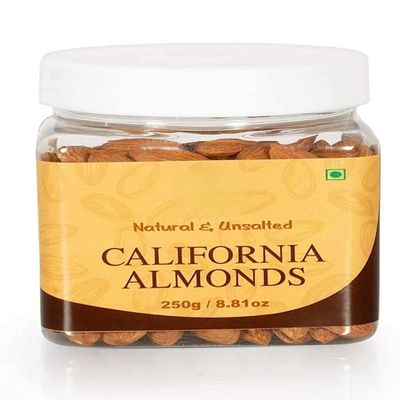 California Almonds, 250g [Jar Pack] | High in Fiber | Badam Giri | Rich in Protein | Magnesium | Phosphorus and Dietary Fibre | Dry Fruits & Nuts.