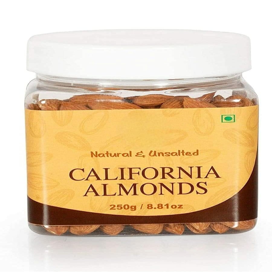 California Almonds, 250g [Jar Pack] | High in Fiber | Badam Giri | Rich in Protein | Magnesium | Phosphorus and Dietary Fibre | Dry Fruits & Nuts.