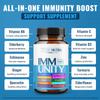 10-In-1 Immune Support Supplement: Immune Boosters for Adults & Kids Daily Immunity Defense with Key Immune System Vitamins Zinc, Vitamin C and D, Plus Elderberry, Quercetin, Echinacea & More, 60 Caps view 2