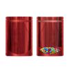 Resealable Zipper Seal Clear Window & Color Metallic Mylar Food, Beauty Packaging Stand Up Heat Sealable Pouch with Tear Notch for Small Business, Home Use (Red, 5.91 inch x 8.66 inch) view 1