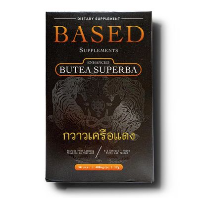 Based Supplements Butea Superba Extract - Traditional Thai Herb for Men's Vitality, Focus & Energy - Premium Root Powder with Natural Flavonoids