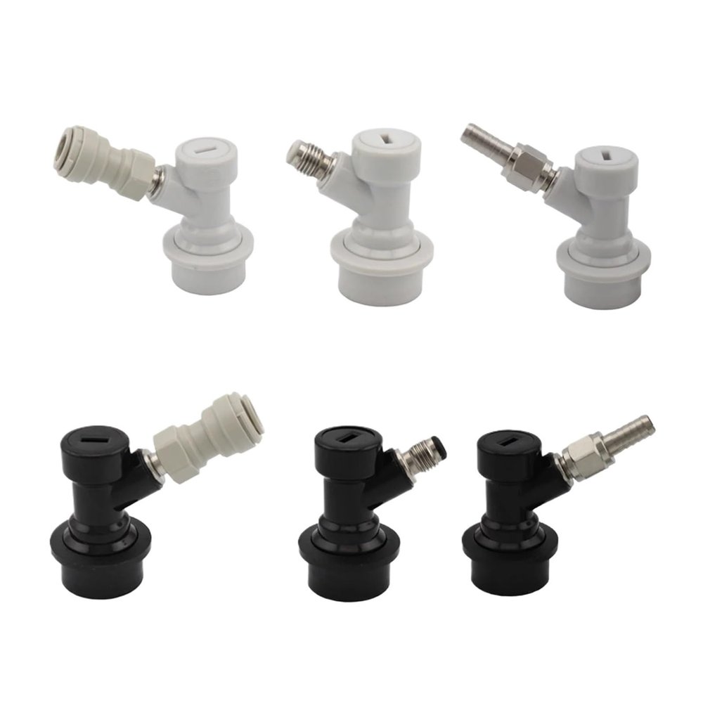 HKNNSDEED Home Brewing Push Regulator Wine Accessories and Swivel Nuts Wine Accessories(Liquid 6.35mm Barb)(Barb Gas)