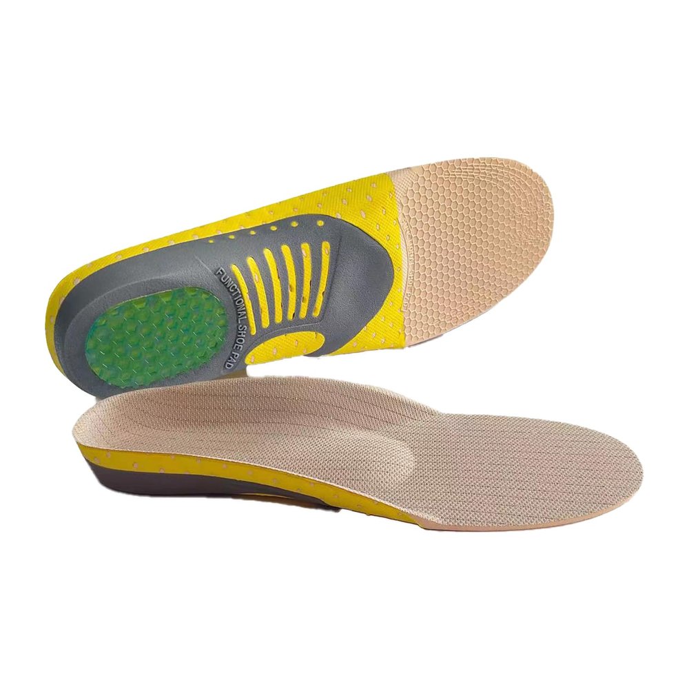 MEESLGOO Comfortable Shoe Inserts for Men and Women, Arch Support Insoles for Arch Pain Relief Orthotic Shoe Insoles for Foot Health (Yellow,US S(Men 4-7/Women 5-8)-(3)