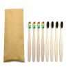 KHOGSBPSW Manual Toothbrush 8 Pcs Colorful Toothbrush Eco Soft Bristle Toothbrush Vegan Tooth Care Toothbrush(4 Black 4 Rainbow) view 1