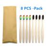 KHOGSBPSW Manual Toothbrush 8 Pcs Colorful Toothbrush Eco Soft Bristle Toothbrush Vegan Tooth Care Toothbrush(4 Black 4 Rainbow) view 2