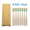 KHOGSBPSW Manual Toothbrush 8 Pcs Colorful Toothbrush Eco Soft Bristle Toothbrush Vegan Tooth Care Toothbrush(8PCS Rainbow Color) view 2