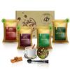 Coffee Sampler Gift Set - (8x2.5oz) TRIONI Ground Coffee Medium Roast Individual Coffee Packets Variety Pack - 4 Unique Flavored Coffee Packs - Including a Cinnamon Sticks, Coaster, Bag Clip and Spoon view 1