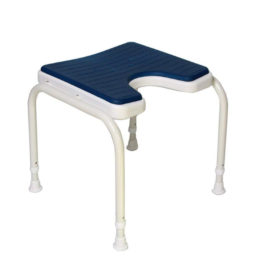 5JJJLOOOPP Shower Bench Bath Stool 304 Stainless Steel Stent Shower Seat Stool for Elderly Incomplete-6 Adjustable Non-Slip Mat Shower Chair