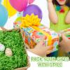 CIPOWM 12oz Easter Grass Shredded Paper Filler Basket Filler Green Crinkle Raffia Paper Filler for Easter Gift Wrapping Boxes Bags Basket Filling Party Supply(Green) view 3