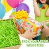CIPOWM 230g/8oz Easter Grass Basket Filler Green Plastic Easter Fake Grass Shred Raffia Paper Fillers for Gift Wrapping Boxes Bags Basket Filling Party Supply view 3