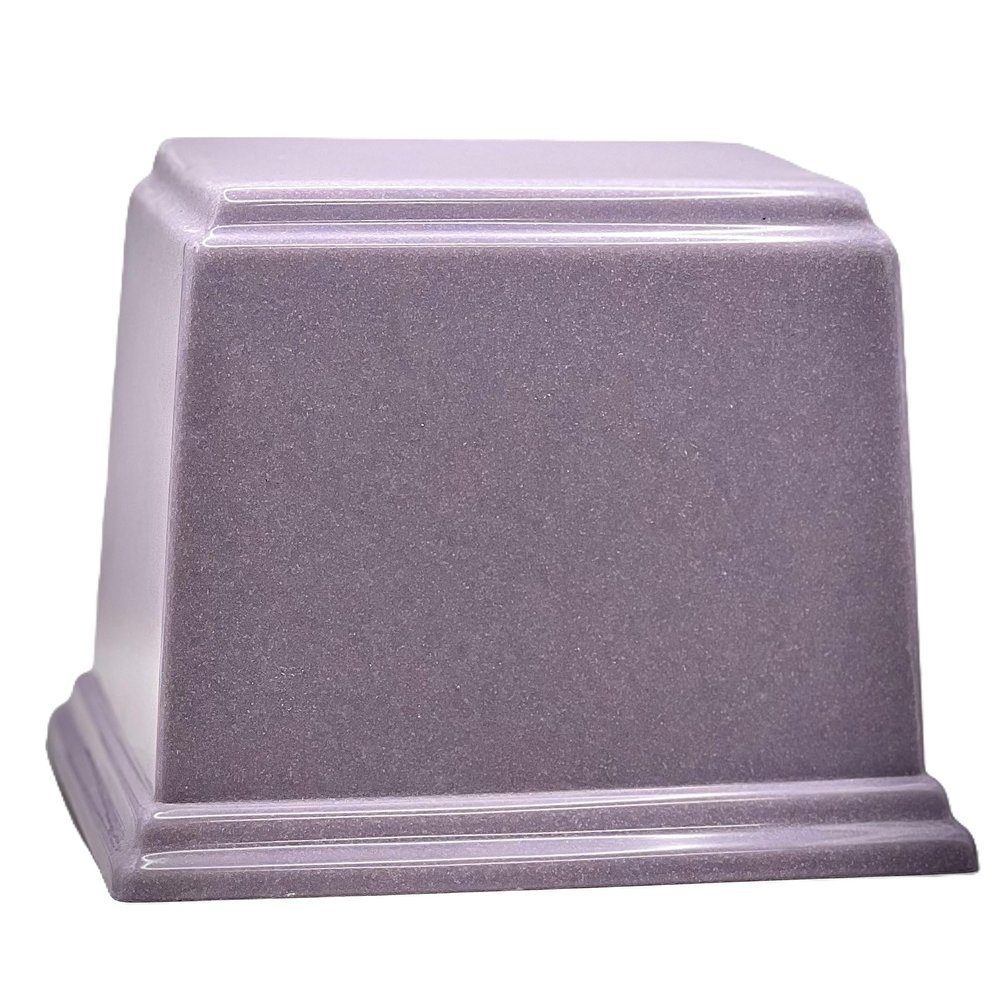 At Peace Memorials Ark Cultured Marble Cremation Oversized, (Lavender) 300 CI TSA Approved Made in The USA