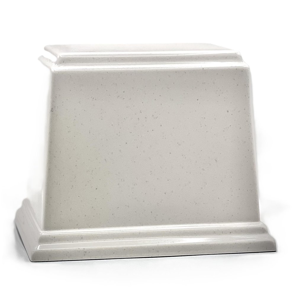 At Peace Memorials Ark Cultured Marble Cremation Oversized, (Frost) 300 CI TSA Approved Made in The USA