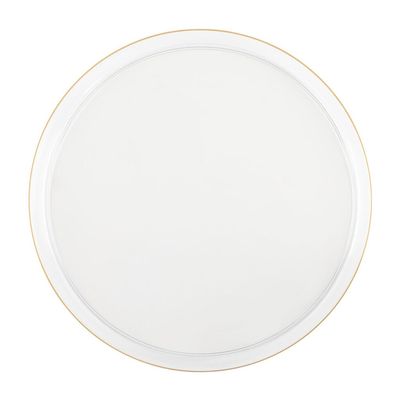 EcoQuality 10 inch Dinner Plates with Gold Rim Disposable, Elegant, Disposable, Versatile Plates for Everyday Use, and Special Occasions Stylish Tableware (40)