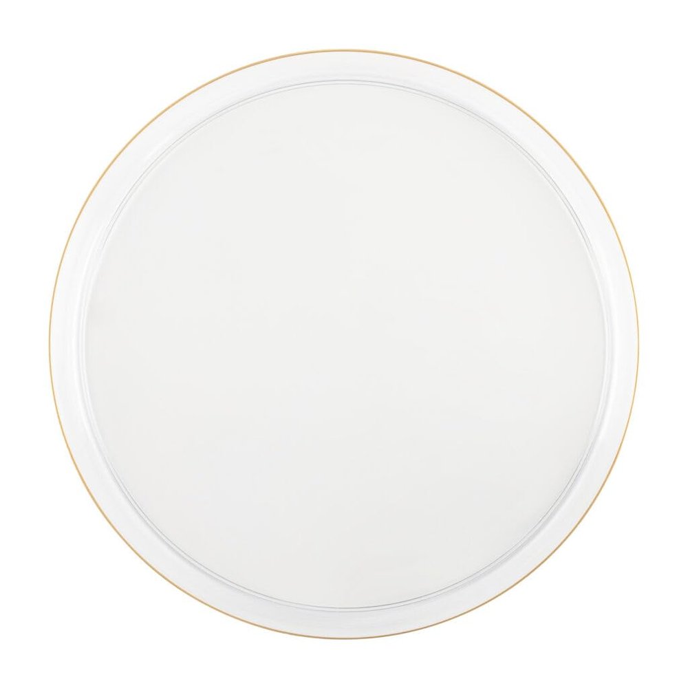 EcoQuality 10 inch Dinner Plates with Gold Rim Disposable, Elegant, Disposable, Versatile Plates for Everyday Use, and Special Occasions Stylish Tableware (40)