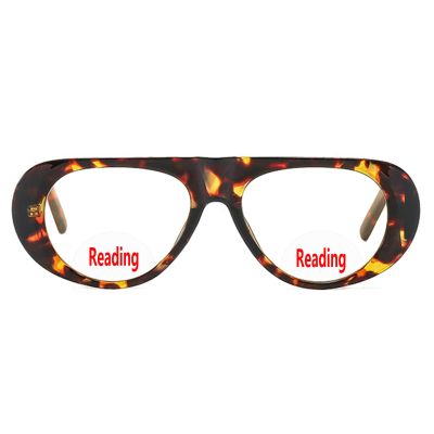 helena 2025 Oversized pilot bifocal Reading Glasses for Women men Fashion Blue Light Computer Glasses Stylish Reade (C2, 1.75, x)