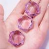 beisup Hexagram Star Natural Amethyst Palm Stone Natural Polished Pocket Massage Trouble Stone for Meditation Protection Encouragement Healing Gifts,0.98in2.5cm view 2