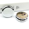 Music Sheet-1 Pill Box Cute Round Pill Box 3 Compartment Decorative Pocket Purse Portable Mini Travel Medicine Tablet Vitamin Fish Oil Holder Organizer Pill Case view 4