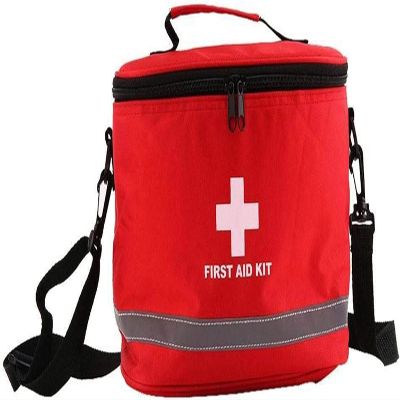 YUSIWOAL Premium First Aid Kit Bag, Safety First Aid Empty Haversack Bag, First Responder Bag Empty, Medical Supplies Bag(Red)