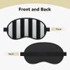 Soft Sleep Mask Comfortable Blackout Eye Mask with Adjustable Strap Black and-White Stripes Eye Shade Cover for Women Men Deep Rest Travel Work Home view 3