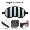 Soft Sleep Mask Comfortable Blackout Eye Mask with Adjustable Strap Black and-White Stripes Eye Shade Cover for Women Men Deep Rest Travel Work Home view 4