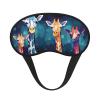 Soft Sleep Mask Comfortable Blackout Eye Mask with Adjustable Strap Colorful Giraffe Fans Lovers Eye Shade Cover for Women Men Deep Rest Travel Work Home view 2