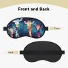 Soft Sleep Mask Comfortable Blackout Eye Mask with Adjustable Strap Colorful Giraffe Fans Lovers Eye Shade Cover for Women Men Deep Rest Travel Work Home view 3