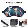 Soft Sleep Mask Comfortable Blackout Eye Mask with Adjustable Strap Colorful Giraffe Fans Lovers Eye Shade Cover for Women Men Deep Rest Travel Work Home view 4