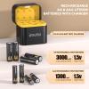 imuto 1.5V 4AA 4AAA Lithium Rechargeable Batteries 8 Pack Fast Charger view 2