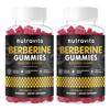 Nutravita Berberine Gummies with Ceylon Cinnamon 1500mg High Potency Berberine HCL Supplement for Immune and Metabolism Support, Sugar Free Organic Berberine Gummies Raspberry Flavor-2PACK view 1