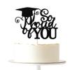 So Proud of You Cake Topper, for 2026 Graduation Theme High School Boys Girls Party Supplies/Class of 2026 Congrats Grad Cake Decorations -Black(1) view 1