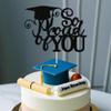 So Proud of You Cake Topper, for 2026 Graduation Theme High School Boys Girls Party Supplies/Class of 2026 Congrats Grad Cake Decorations -Black(1) view 2