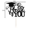 So Proud of You Cake Topper, for 2026 Graduation Theme High School Boys Girls Party Supplies/Class of 2026 Congrats Grad Cake Decorations -Black(1) view 4