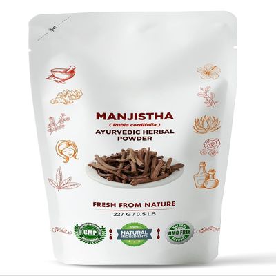 100% Pure Natural Organic Manjistha (Rubia Cordifolia) Powder || 227 Gm/0.5 Lbs || Ayurvedic Herbal Powder || For Hair,Face,Internal Consume || For Men & Women