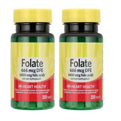 SEDLAV Folate Dietary Supplement Tablets, 400 Mcg, 250 Count + Sticker Designed for Consistent Daily Use in Nutrient Routine
