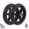 2pcs 6Inch/7Inch/8Inch Manual Wheelchair Caster Wheels, Solid Front Wheelchair Wheel Replacement, Durable Strong/Wearproof/Anti-Skid Walker Wheels view 1